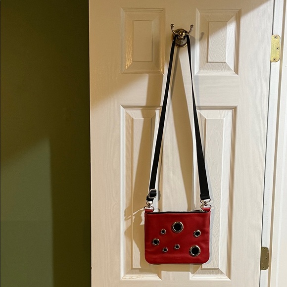 Furla Red Crossbody Bag with Silver Accents - Picture 2 of 13